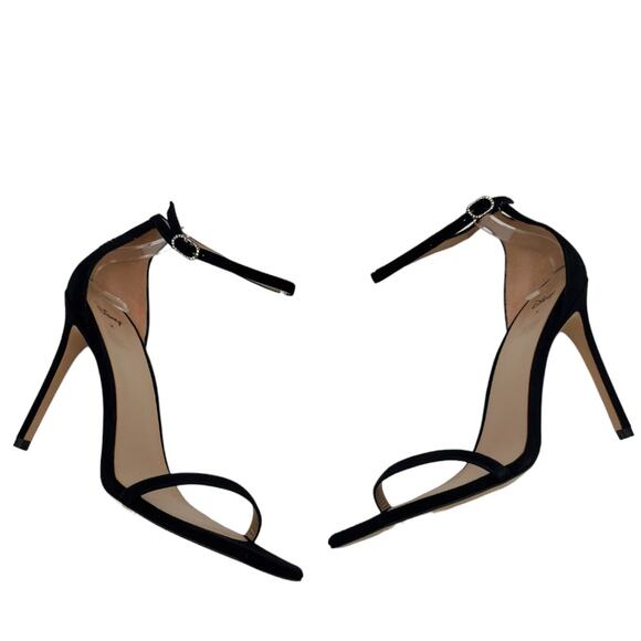 Disney X Stuart Weitzman‎ Nudistcurve 100 mm Black Crystal Sandal Size 9 - Picture 5 of 12